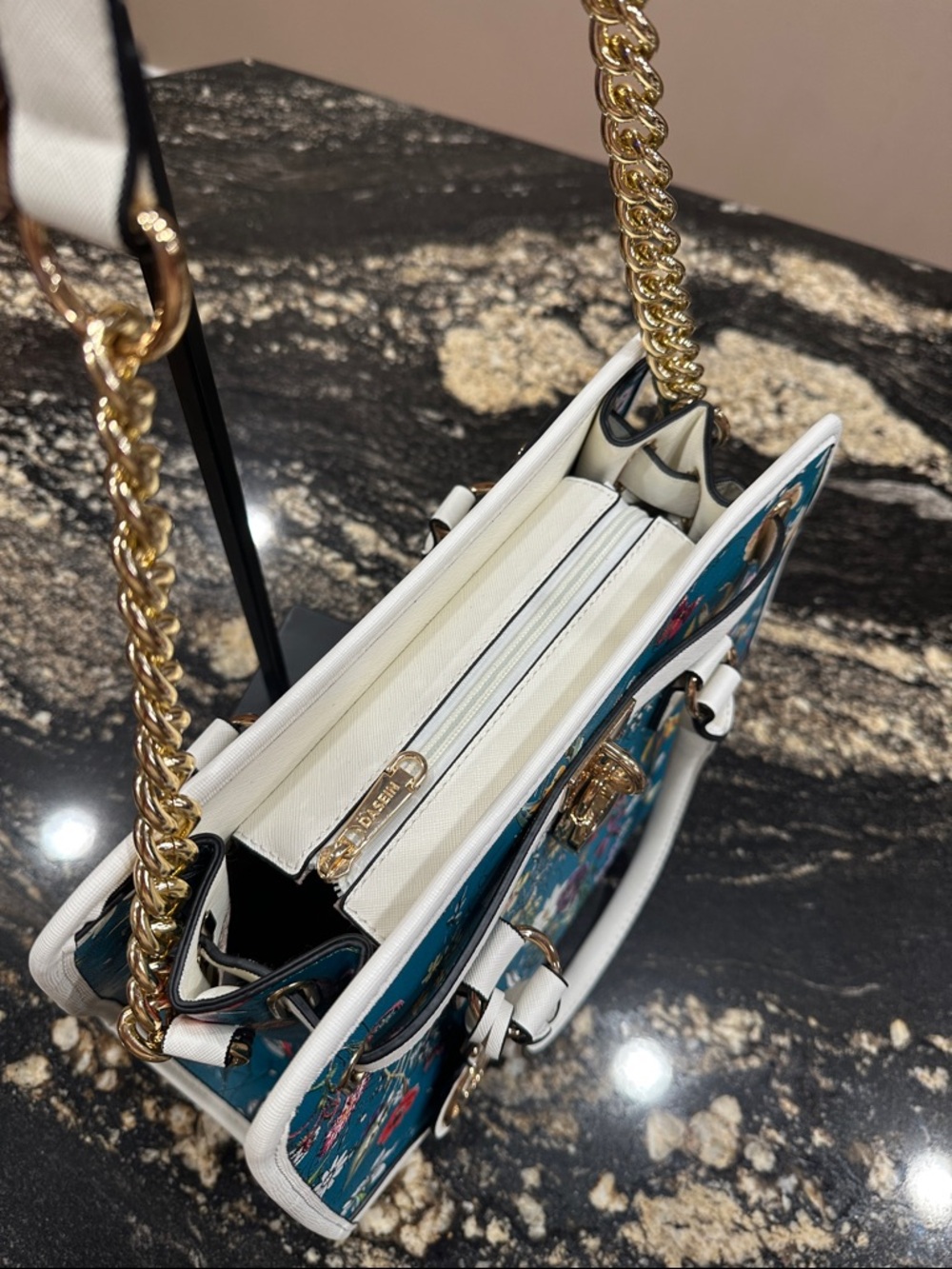 🩵 Dasein Floral Satchel - Picture 4 of 10